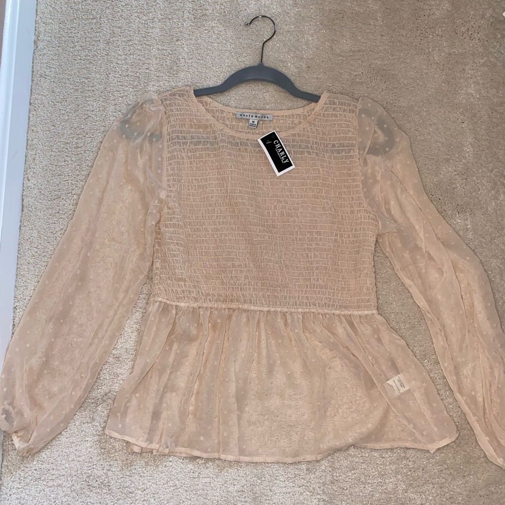 Cream Top, Size M